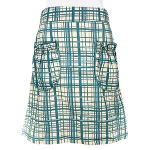ANTHROPOLOGIE GIRLS FROM SAVOY Lane Change Retro Plaid Cotton Skirt Size 2